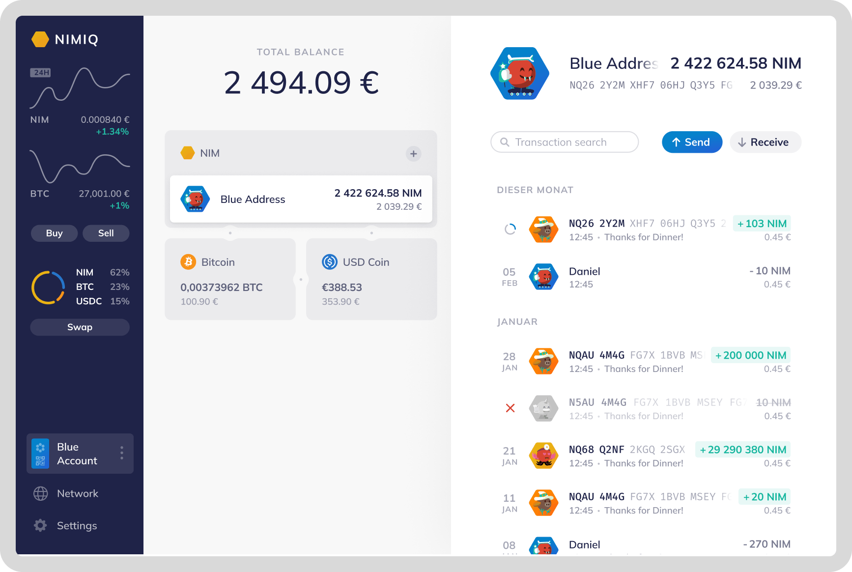 Nimiq wallet